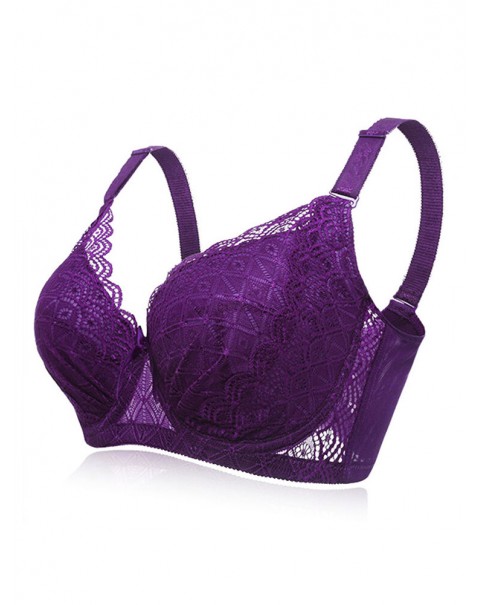 Plus Size Full Cup Push Up Gather Thin Bra - DD 48 Nude
