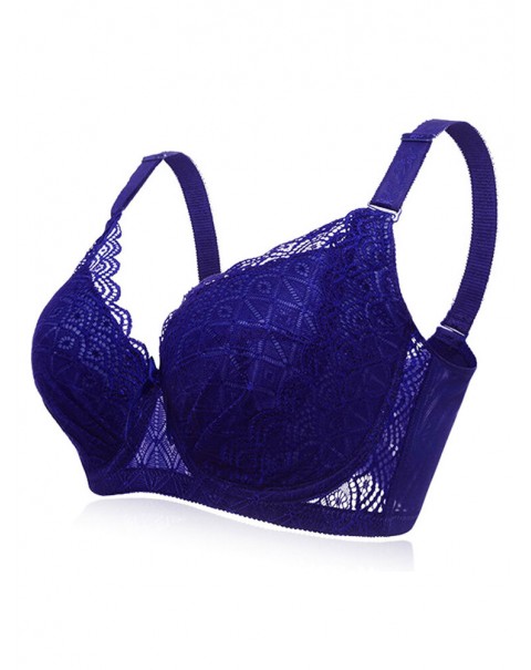Plus Size Full Cup Push Up Gather Thin Bra - DD 48 Nude