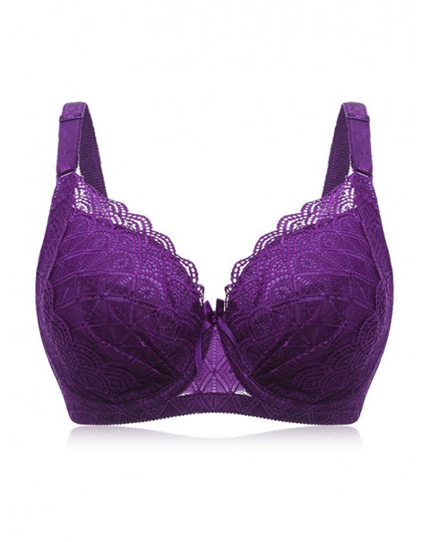 Plus Size Full Cup Push Up Gather Thin Bra - DD 48 Nude