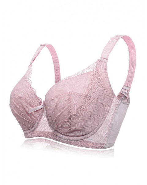Plus Size Full Cup Push Up Gather Thin Bra - DD 48 Nude