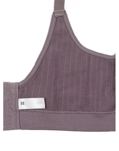Seamless Wireless Elastic Front Buckle Soft Nursing Bra - 8 Nude