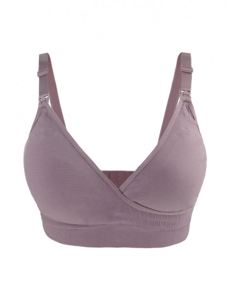 Seamless Wireless Elastic Front Buckle Soft Nursing Bra - 8 Nude