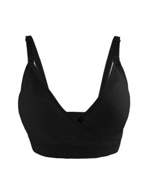 Seamless Wireless Elastic Front Buckle Soft Nursing Bra - 8 Nude