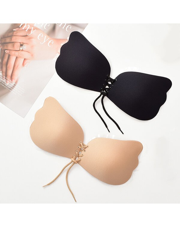 A-G Cup Front Rope Gather Strapless Invisible Bra ...
