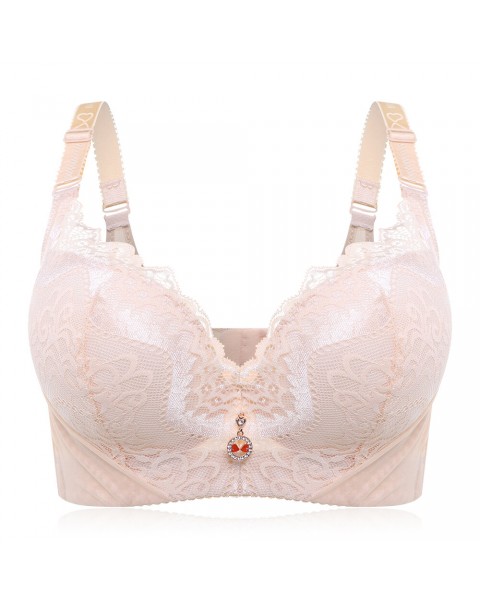 Lace Adjustable Gather Memory Metal Wire Bra - DD 44 Black Lace
