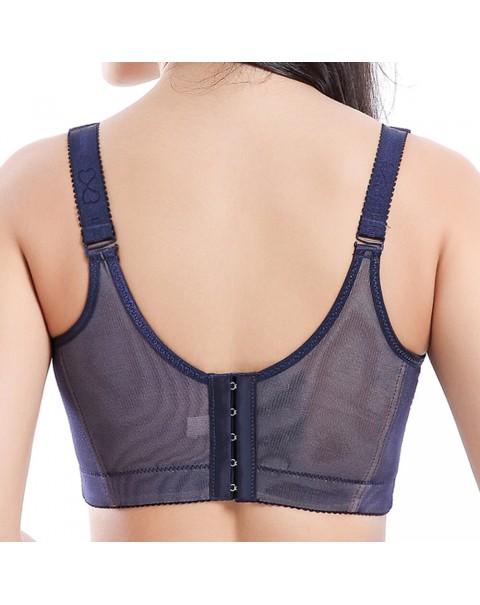 Lace Adjustable Gather Memory Metal Wire Bra - DD 44 Black Lace