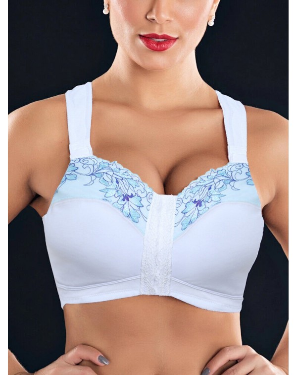 Floral Lace Wireless Plus Size Wireless Full Cover...