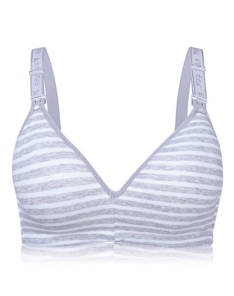 Wire Free Soft Breastfeeding Baby Infant Milk Nursing Cotton Bra - B 38 khaki
