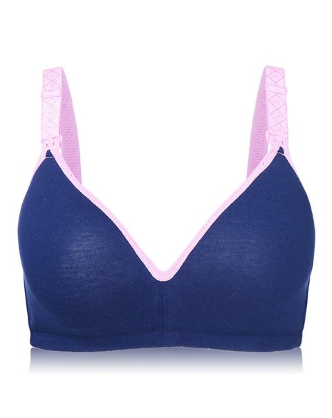 Wire Free Soft Breastfeeding Baby Infant Milk Nursing Cotton Bra - B 38 khaki