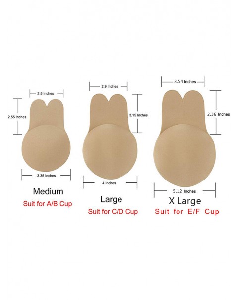 Women Lift Nipplecovers Adhesive Strapless Backless Sticky Bra - 4 Black