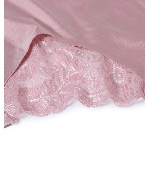 Seamless Lace Stitching Silk Comfy Low Waist Women Panties - 6 Black