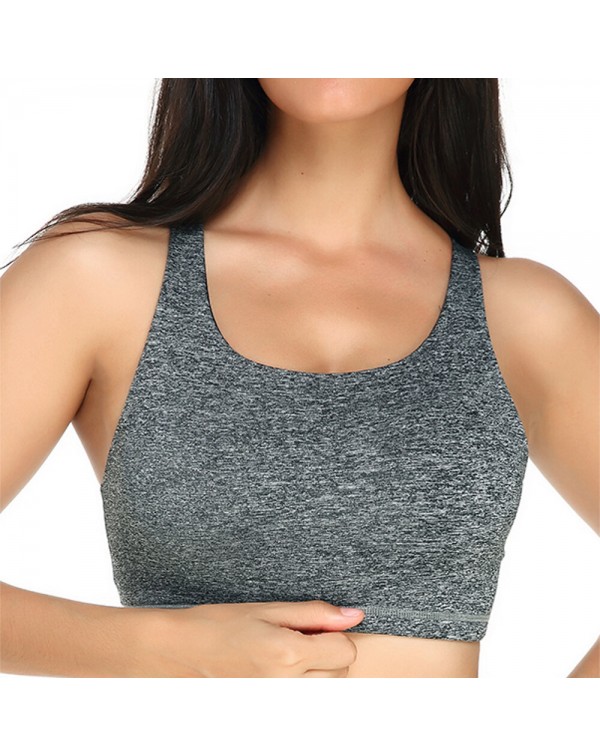 Overhead Criss-Cross Shockproof Sporty Bras - S Bl...