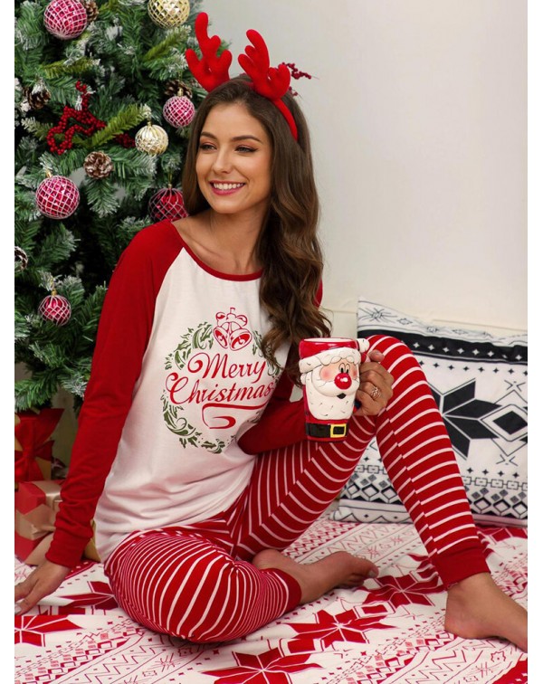 Women Christmas Raglan Sleeves Long Sleeve Pullove...