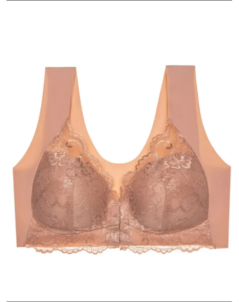 Super Soft & Comfortable Front Close Bra, Elegant Lace Wireless Push Up Bra, Mother's Day Gift, Women's Lingerie & Underwear
