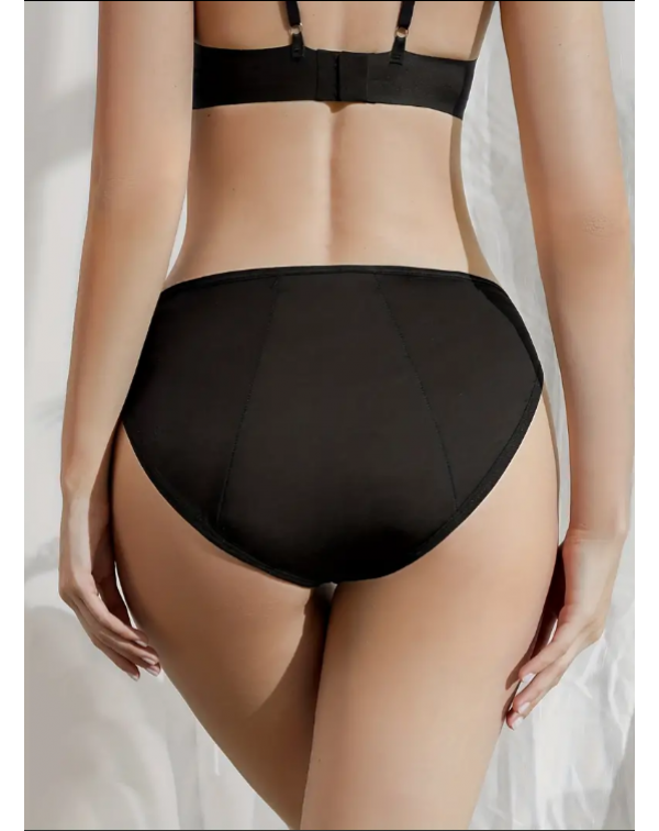 Simple Solid Briefs, Comfy & Breathable Buckle...